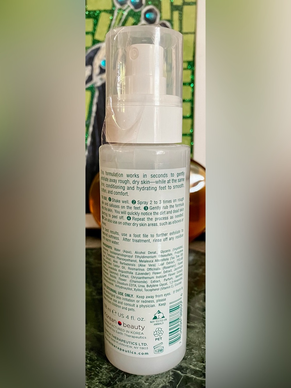 💐 4/$25 Earth Therapeutics Tea Tree Foot Peeling Spray 4 Fl Oz Unisex - Picture 2 of 3
